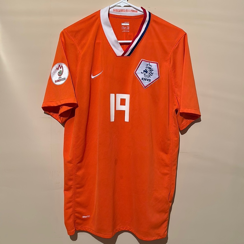 Netherlands Home Jersey with Huntelaar #19 printed Men’s Size XL by Nike!
